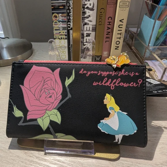 Loungefly Wallet: Alice & Wonderland Wildflower NWT - Picture 1 of 16